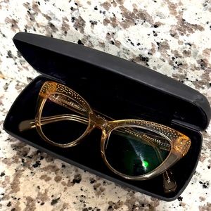 Clear sparkle gold vintage, sunglasses